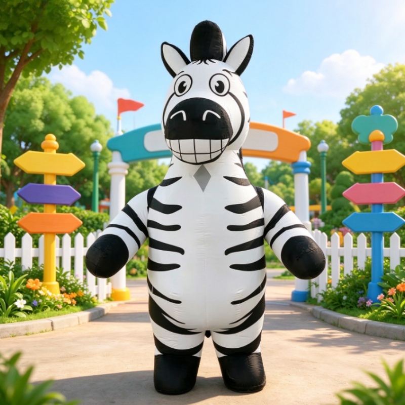 Costumes - Funny Zebra Inflatable Mascot Costume Adult