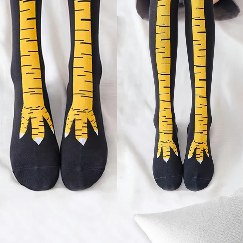 1/2/5 Pairs Women Knee High So - Funny Chicken Leg Socks review and price