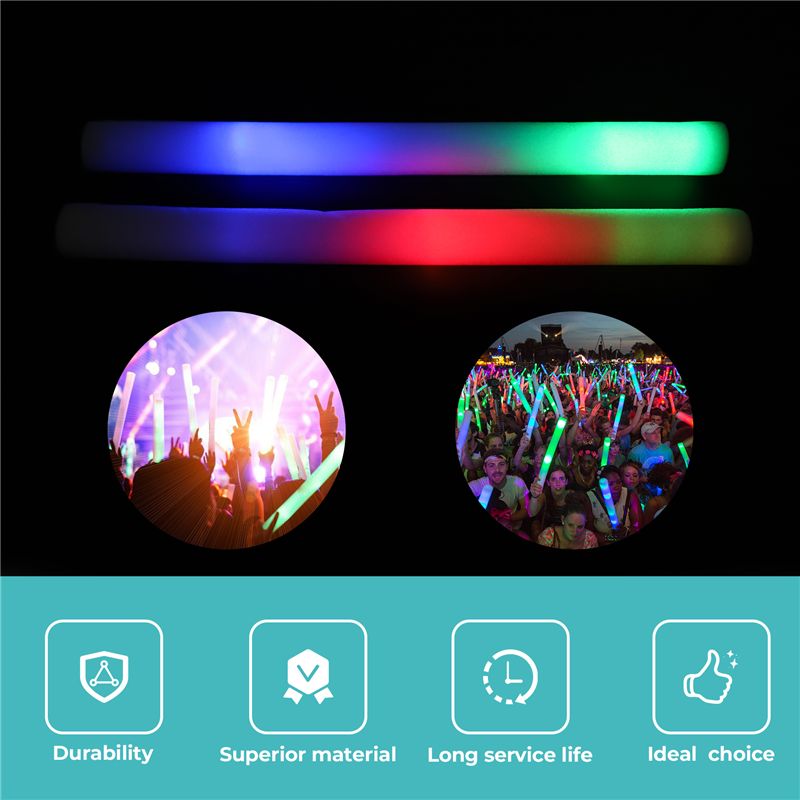 A68P-12Pcs Light Up Foam Stick - Flashing Led Foam Sticks Party review and price