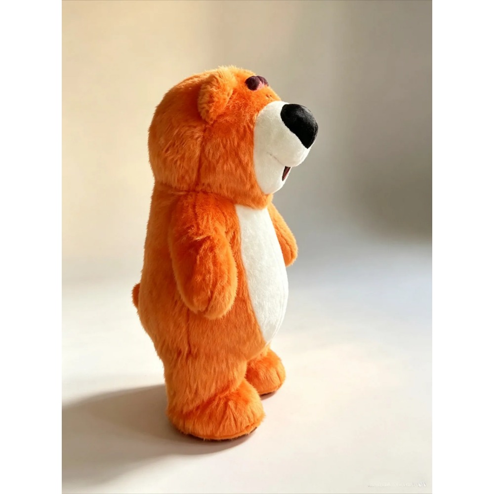 Inflatable Orange Bear Mascot  - Costumes review and price