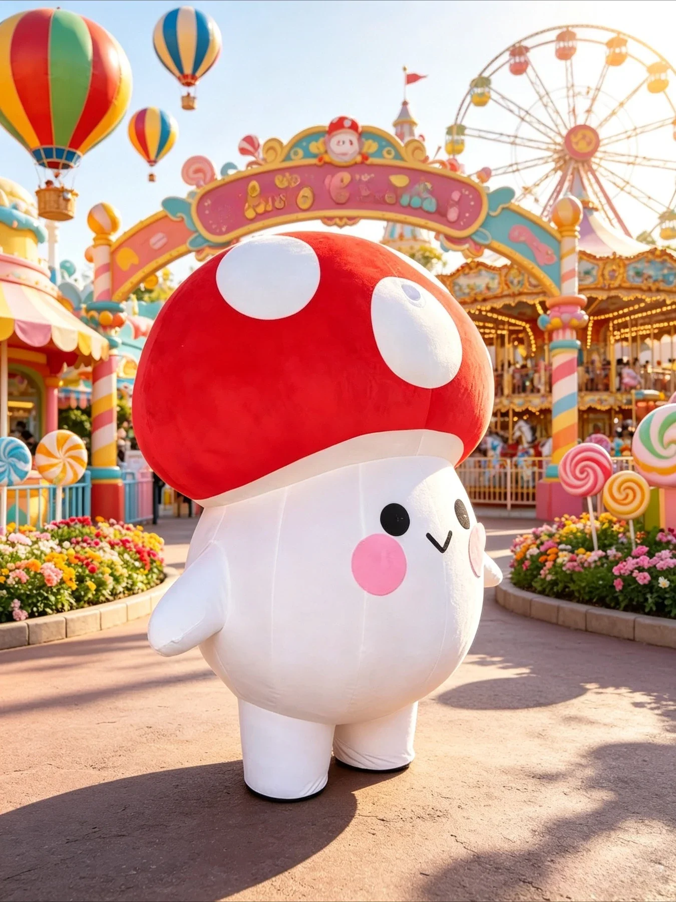 Cute Mushroom Inflatable Masco - Costumes review and price