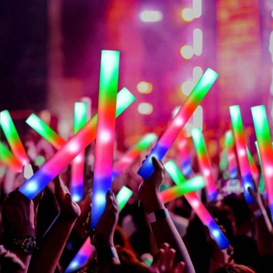 105 PCS Foam Glow Sticks Bulk  - Flashing Led Foam Sticks Party review and price