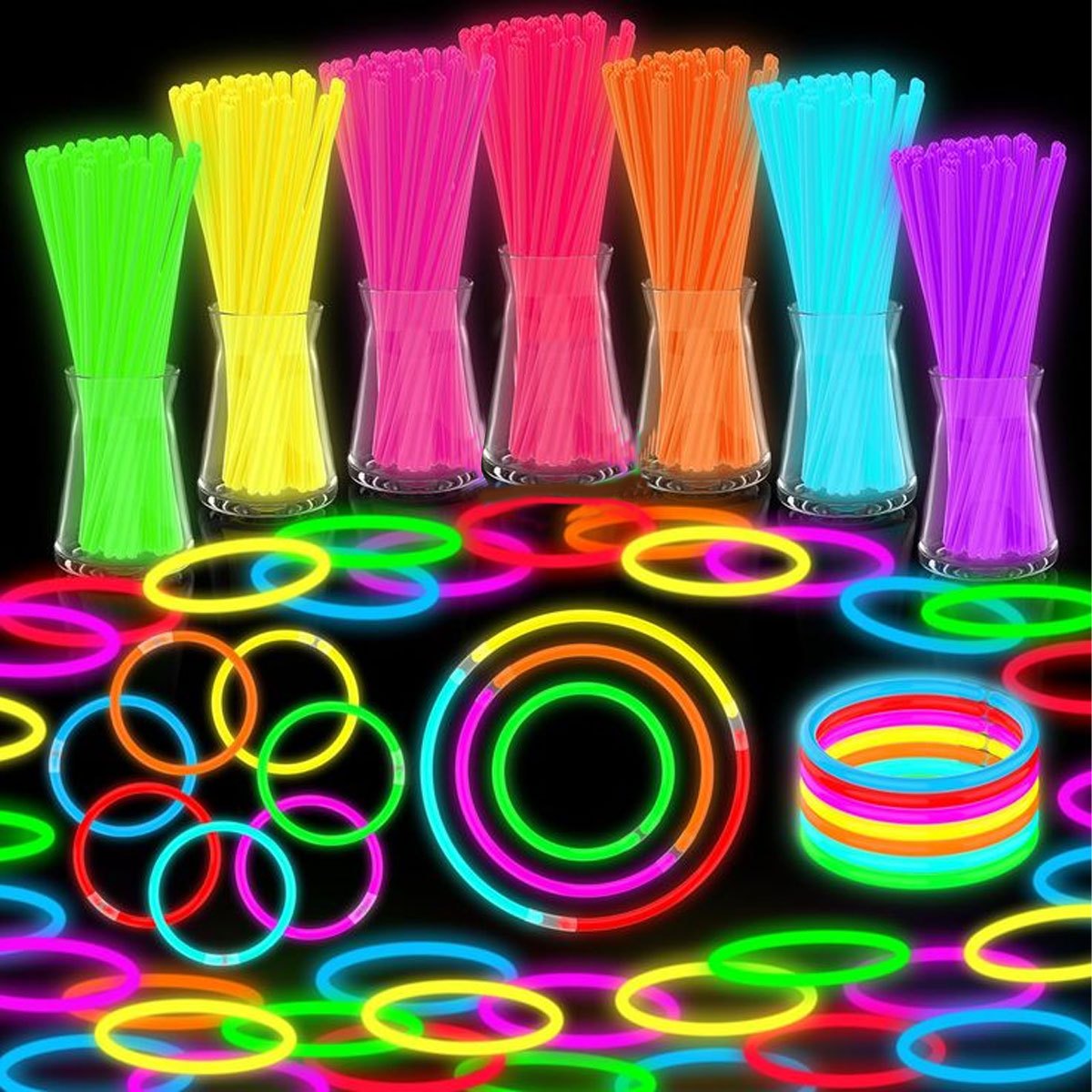 15/35Piece Glow Stick Bulk Set - Glow In The Dark Party Glasses review and price