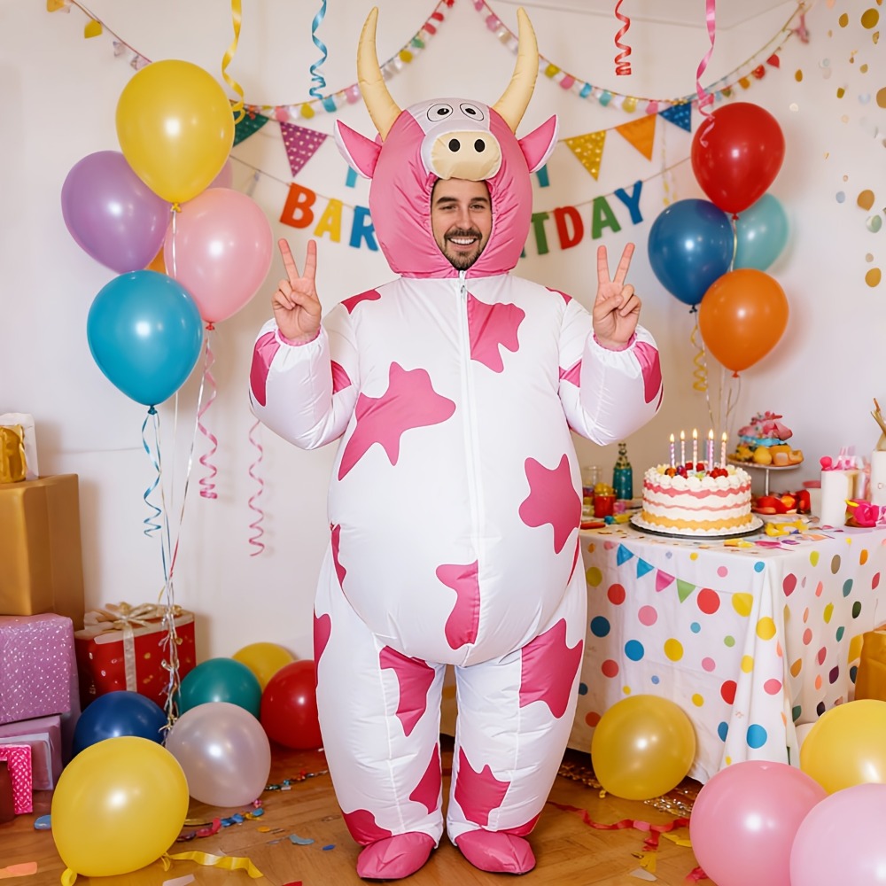Funny Inflatable Pink Cow Cost - Costumes review and price