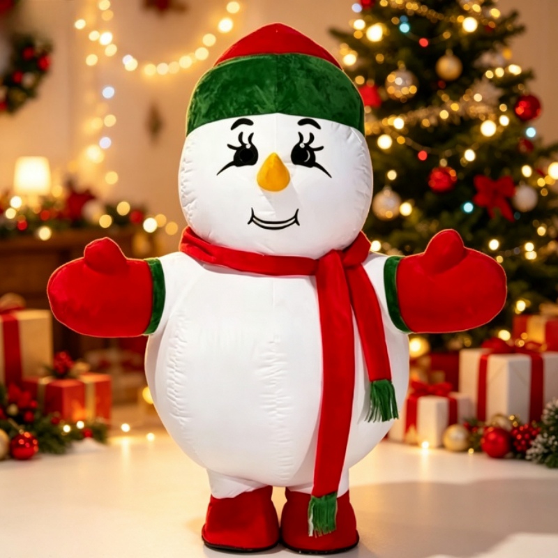 Inflatable Snowman Mascot Cost - Costumes review and price