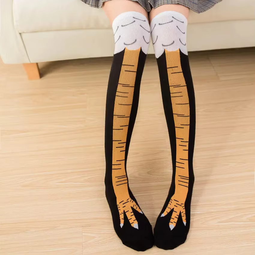 1/2/5 Pairs Women Knee High So - Funny Chicken Leg Socks review and price